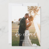 We ontwikkelden moderne hedendaagse trouwfoto aankondiging (Voorkant)