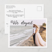 We ontwikkelden moderne minimalistische 2 foto-aan briefkaart (Voorkant / Achterkant)