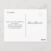 WE ONTWIKKELDEN ONS | witte belettering bruiloft a Briefkaart (Achterkant)