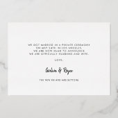 We ontwikkelden Retro trouwfoto's roos gouden foli Folie Uitnodiging (Achterkant)