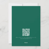 We ontwikkelden script Emerald Elopement aankondig Feestdagenkaart (Achterkant)