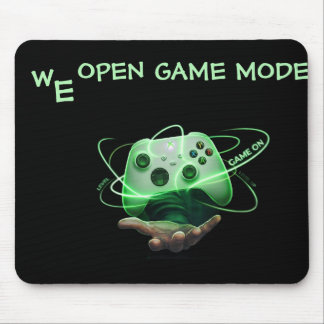 "We Open Game Mode" Zwevende Neon Controller Mou Muismat