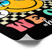 We out gelukkig laatste dag van school leraar jong poster (Hoek)