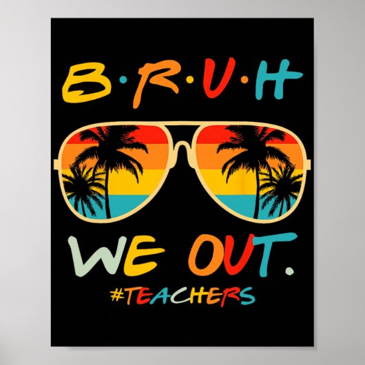 We out gelukkig laatste dag van school leraar jong poster (Voorkant)