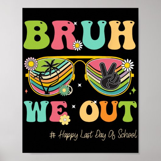 We out grappige laatste dag van school leraar jong poster (Voorkant)