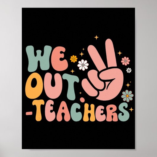 We out leraar blij laatste dag van school leraar S Poster (Voorkant)