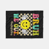 We out meisje groovy gelukkig laatste dag van de s fleece deken (Voorkant (Horizontaal))