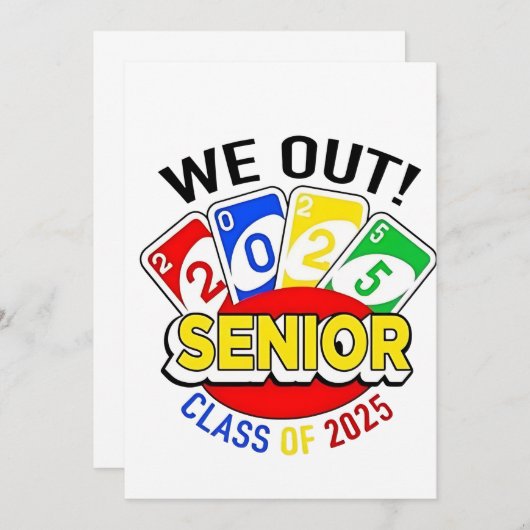 We Out Senior 2025 Gokspel Afstuderen Kaart (Voorkant / Achterkant)