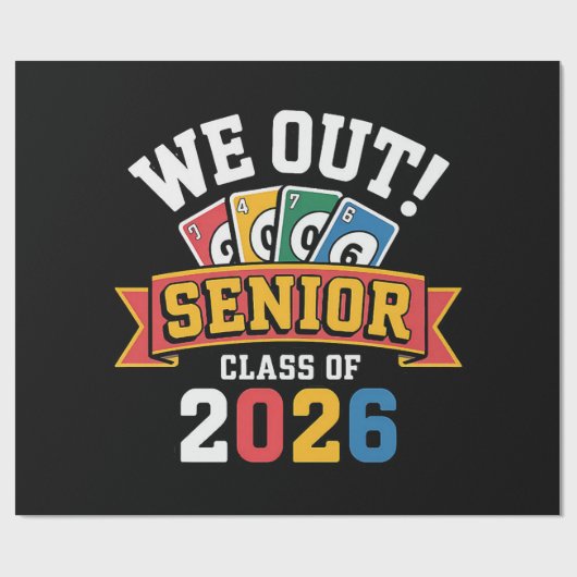 We Out Senior Klas Van 2026 Cadeaupapier (Vlak)