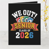 We Out Senior Klas Van 2026 Kaart (Gele Bloem)