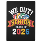 We Out Senior Klas Van 2026 Klembord (Achterkant)