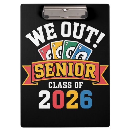We Out Senior Klas Van 2026 Klembord (Voorkant)