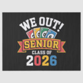 We Out Senior Klas Van 2026 Tissuepapier (Voorkant)