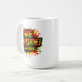 “We Outside Since 1865” en Juneteenth Koffiemok (Voorkant links)