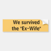 We overleefden de bumpersticker "Ex-Wife" (Voorkant)