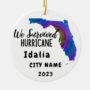 We overleefden! Hurrican Idalia Florida & plaatsna Keramisch Ornament