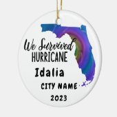 We overleefden! Hurrican Idalia Florida & plaatsna Keramisch Ornament (Links)
