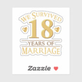 We overleven 18 jaar huwelijk paar 18e Anniv Sticker (Vel)