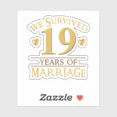 We overleven 19 jaar huwelijk paar 19de-najaar. sticker (Vel)