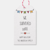 We overleven 2020 Fun Quarantine Holiday Nieuwe Ja Cadeaulabel (Voorkant)