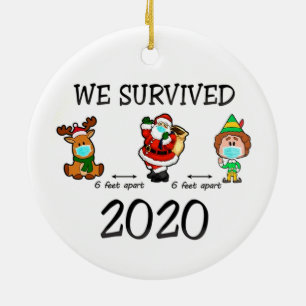 We overleven 2020 kerst keramisch ornament