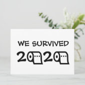We overleven 2020 met kerstmis kaart (Staand voorkant)