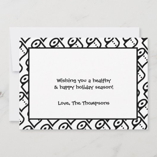 We overleven 2020 met kerstmis kaart (Achterkant)