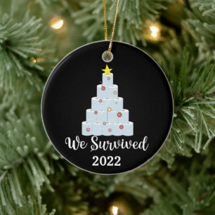 We overleven 2020 per jaar om te herinneren, Toile Keramisch Ornament