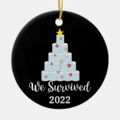 We overleven 2022 per jaar om te herinneren, Toile Keramisch Ornament (Voorkant)