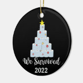 We overleven 2022 per jaar om te herinneren, Toile Keramisch Ornament (Links)