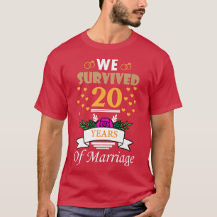We overleven 20 jaar huwelijkspaar 20ste Anniv T-shirt