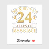 We overleven 24 jaar huwelijk paar 24e Anniv Sticker (Vel)