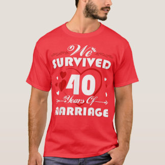 We overleven 40 jaar huwelijk 40th Wedding Anni T-shirt