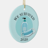 We overleven Covid Coronavirus 2020 Keramisch Ornament (Rechts)