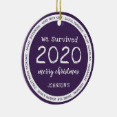 We overleven het Paars van 2020 Keramisch Ornament (Rechts)