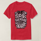 We overtreden de regels, niet het hart t-shirt (Design voorkant)