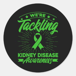 We pakken het bewustzijn van nierziekten aan ronde sticker