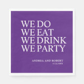 We Party bruiloft cocktail Servet (Voorkant)