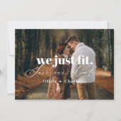 We passen gewoon leuk minimaal Save onze date paar Save The Date (Voorkant)