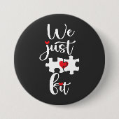 We passen gewoon Valentijnsdag aan Ronde Button 7,6 Cm (Voorkant)