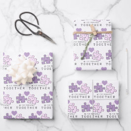 We passen perfect bij elkaar als we papierbladen o inpakpapier vel