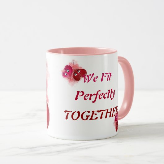 We passen perfect samen Romantische Valentijn Mok (Voorkant rechts)