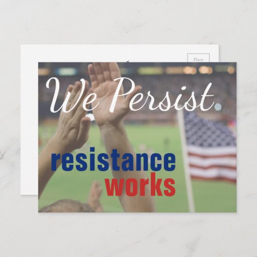We Persistent Resistance Works-protest is patriott Briefkaart (Voorkant / Achterkant)