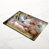 We probeerden | Vreemde kerst | Horizontaal fotoge Folie Feestdagenkaart (Gedraaid)