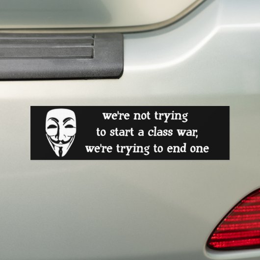 We proberen geen klassenoorlog te beginnen. bumpersticker (Op auto)