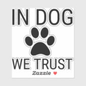 WE PROBEREN IN HONDEN STICKER (Vel)