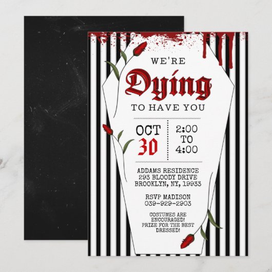 We proberen je te laten uitnodigen kaart (Voorkant / Achterkant)