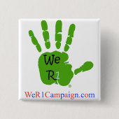 We R1 Green Hand Button (Voorkant)