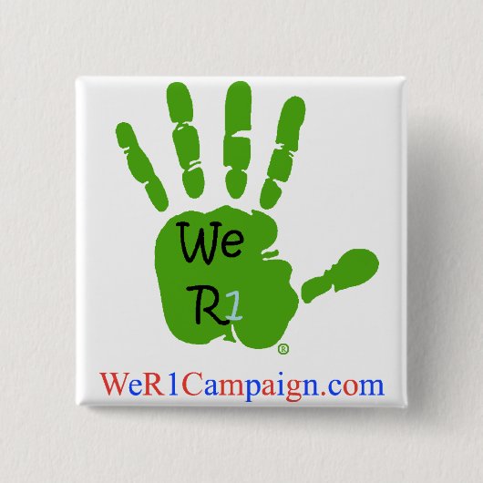 We R1 Green Hand Button (Voorkant)