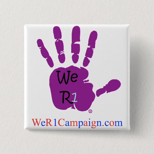 We R1 Paarse hand Button (Voorkant)